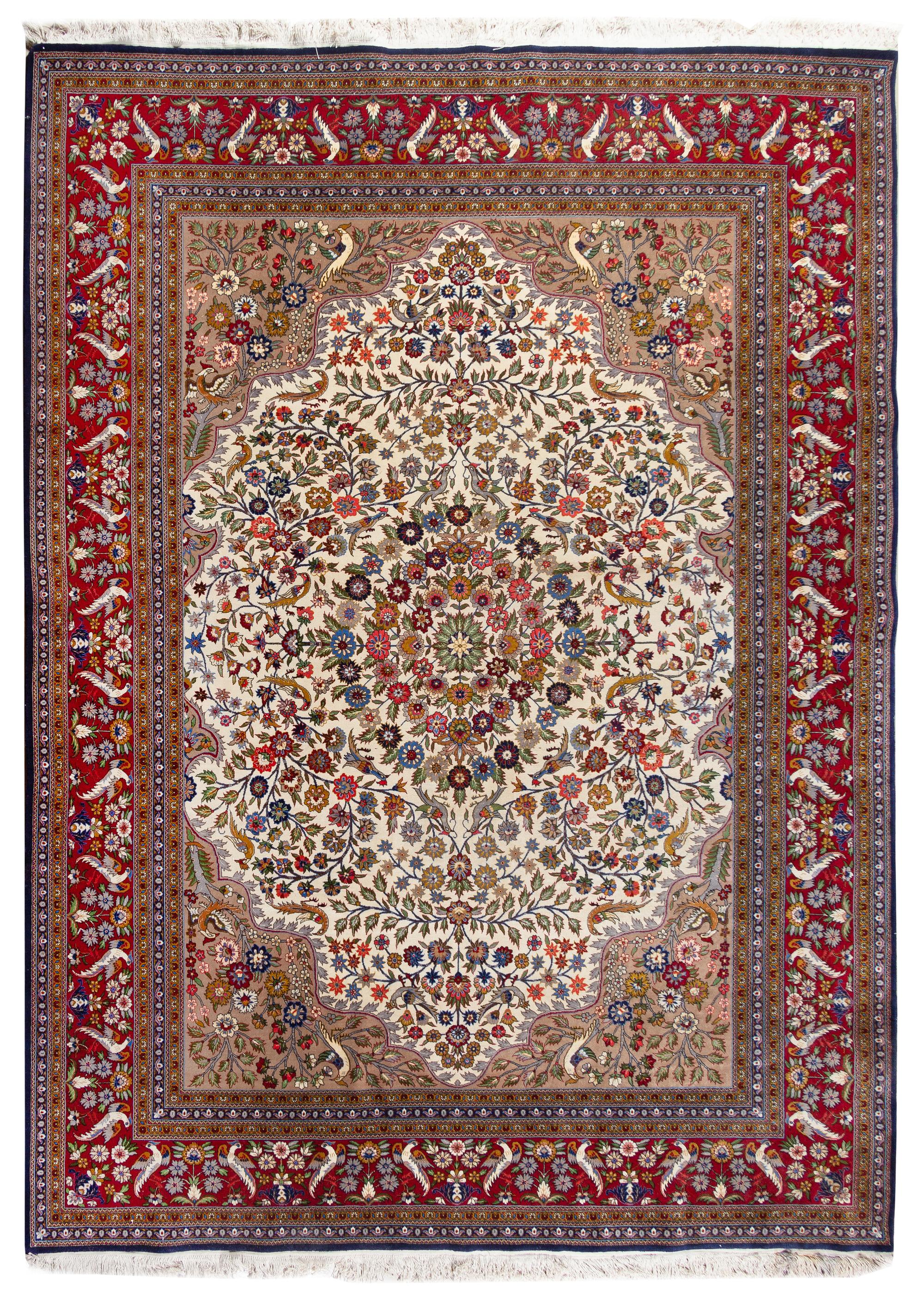 A Qum Wool Rug 11 feet x 2 inches x 8 feet 2 inches. — 20TH CENTURY