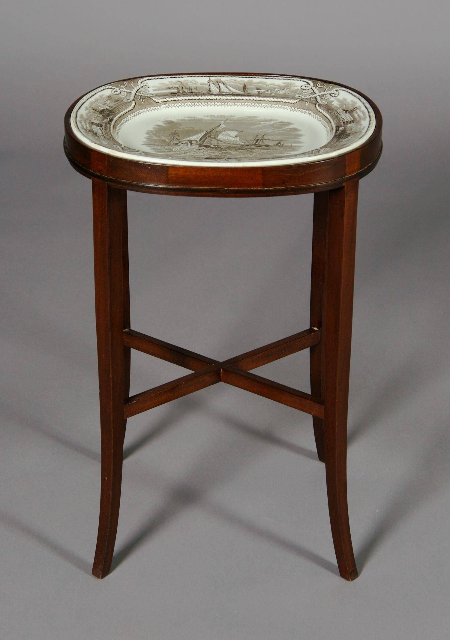 An English Pottery Tray, Mason, Width 13 1/4 inches.