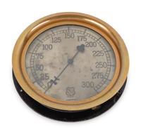 An Ashcroft Mfg. Co. Brass Cased Locomotive Pressure Gauge