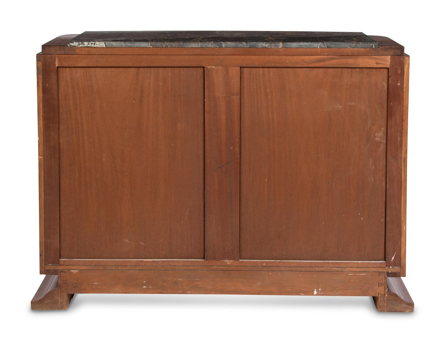 An Art Deco Rosewood Marble-Top Cabinet