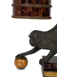A Maitland-Smith Bronze Monkey Lamp