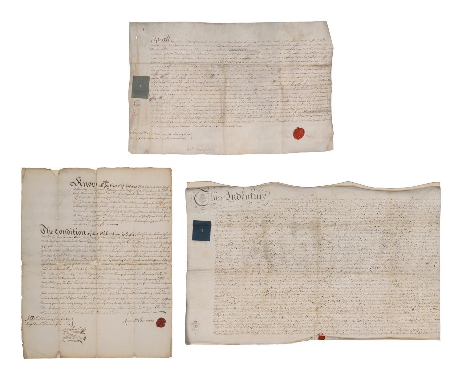 [BRITISH LEGAL DOCUMENTS]. A group of 3.