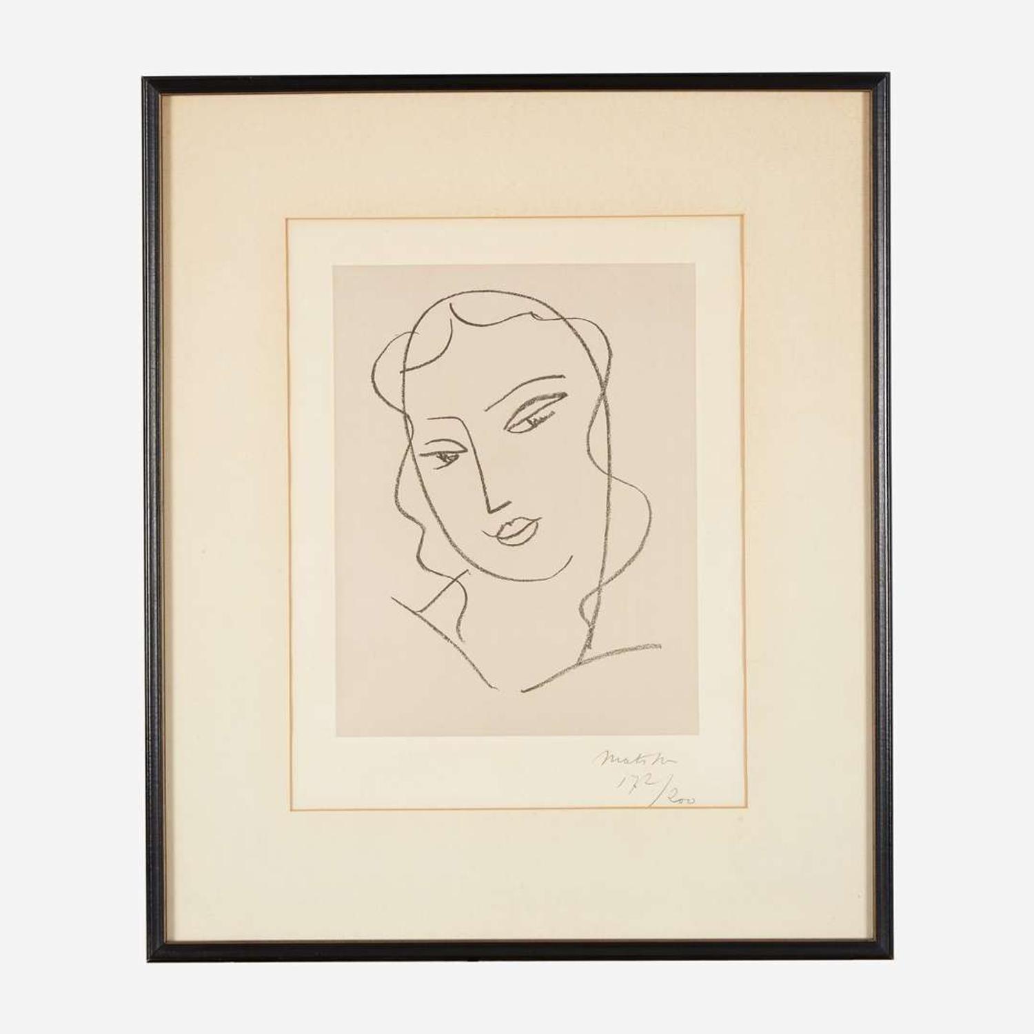 Henri Matisse (French, 1869-1954) Étude pour la Vierge: Tête Voilée [Plate 351]