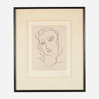 Henri Matisse (French, 1869-1954) Étude pour la Vierge: Tête Voilée [Plate 351]