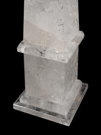 A Pair of Large Rock Crystal Obelisks
