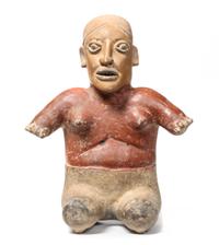 Jalisco Seated Female Height 14 1/2 x width 11 x depth 6 1/2 inches