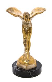 A Continental Gilt Brass Figure, after Charles Sykes (1875-1950), Height 17 1/4 inches.