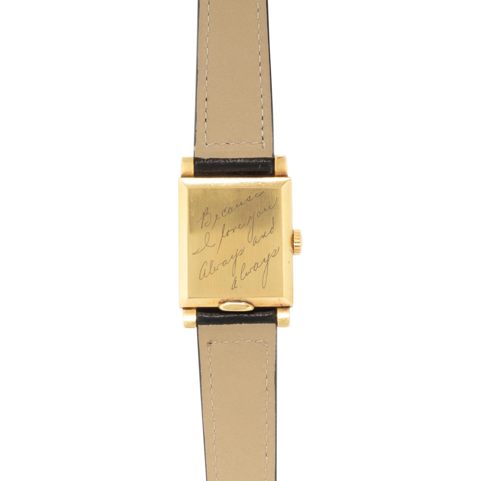 PATEK PHILIPPE, REF. 2479 18K YELLOW GOLD 'CURVED DOME RECTANGULAR' WATCH, WITH EXTRACT FROM THE ARCHIVES