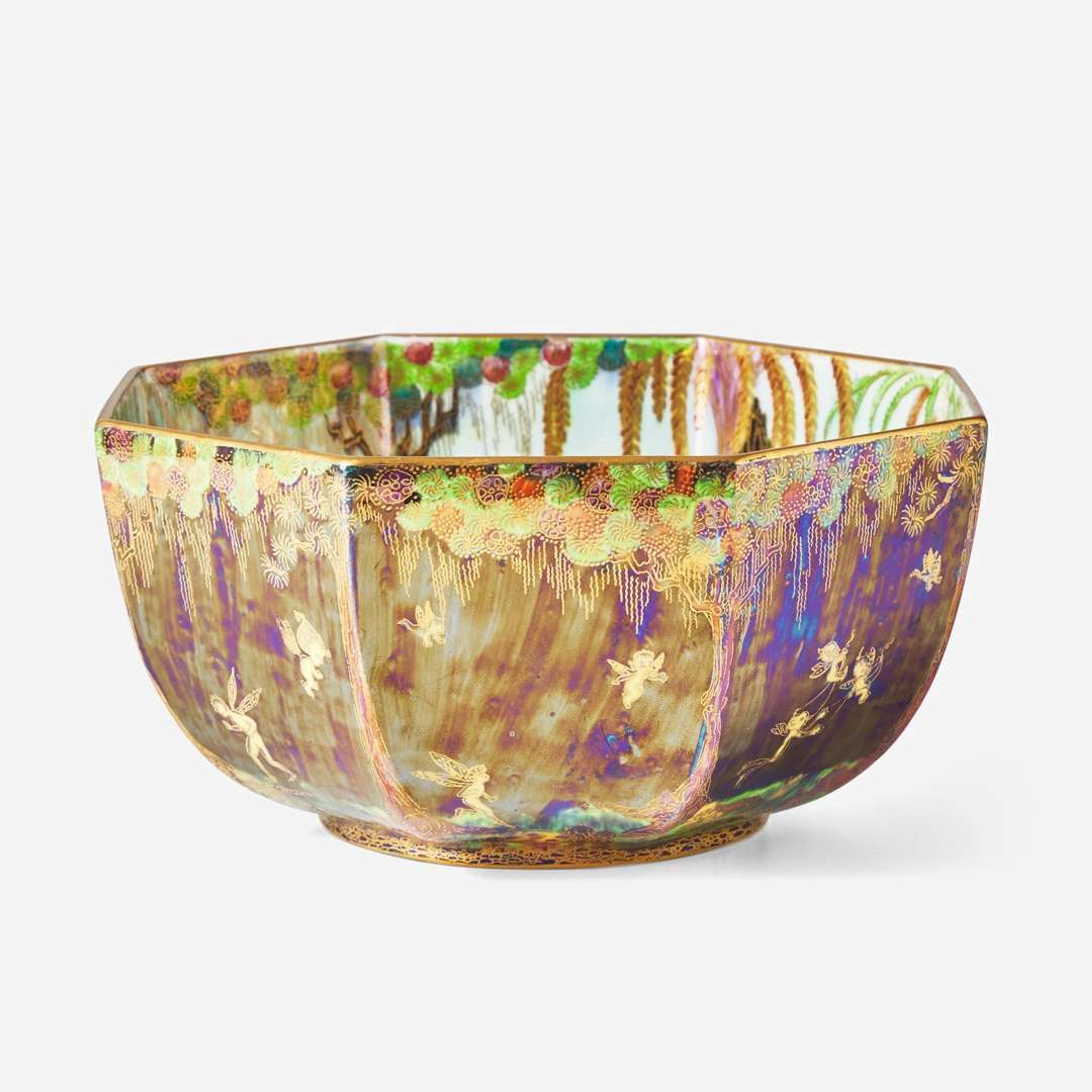 A Wedgwood Fairyland Lustre Octagonal Bowl UK, 1925