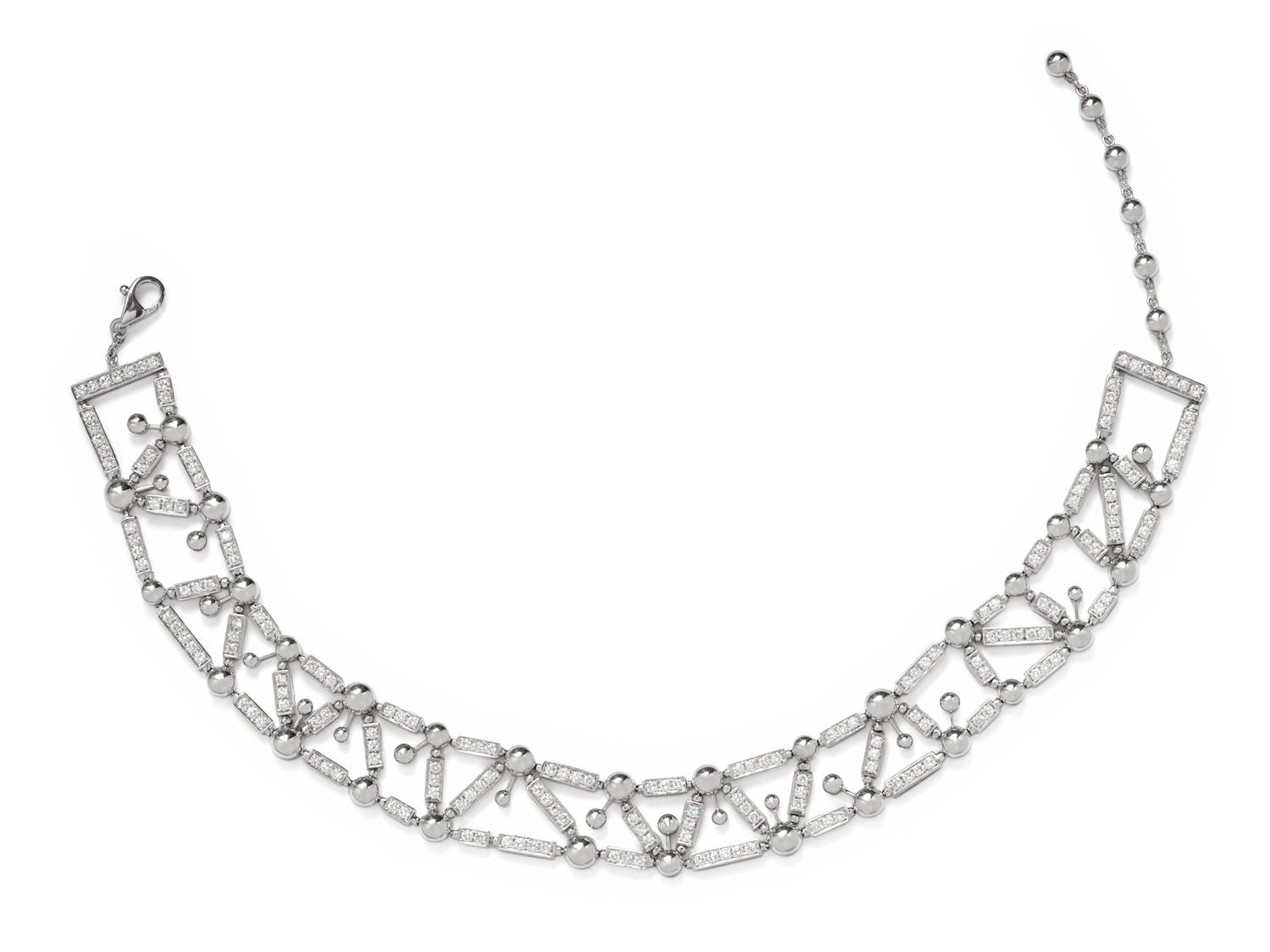 BULGARI, WHITE GOLD AND DIAMOND 'FIREWORKS' CHOKER NECKLACE
