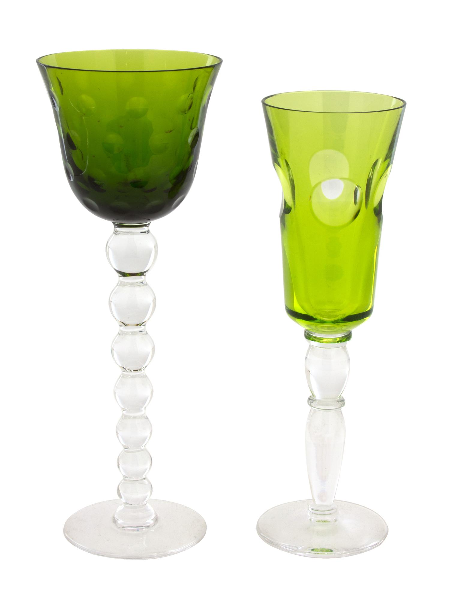 A Group of Saint Louis Crystal Stemware Height of tallest 9 5/8 inches. — 20TH CENTURY