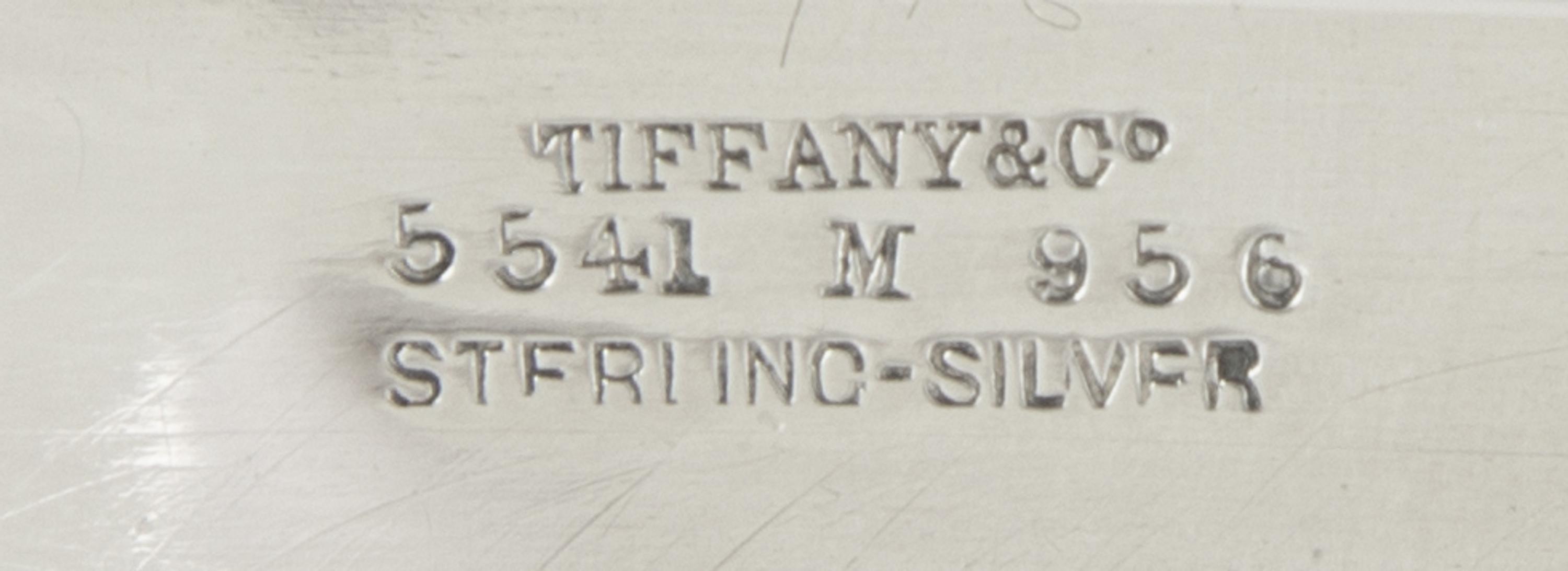An American Silver Vide Poche, Tiffany & Co., New York, NY, Early 20th Century, of rectangular form with concave corners, the pierced g