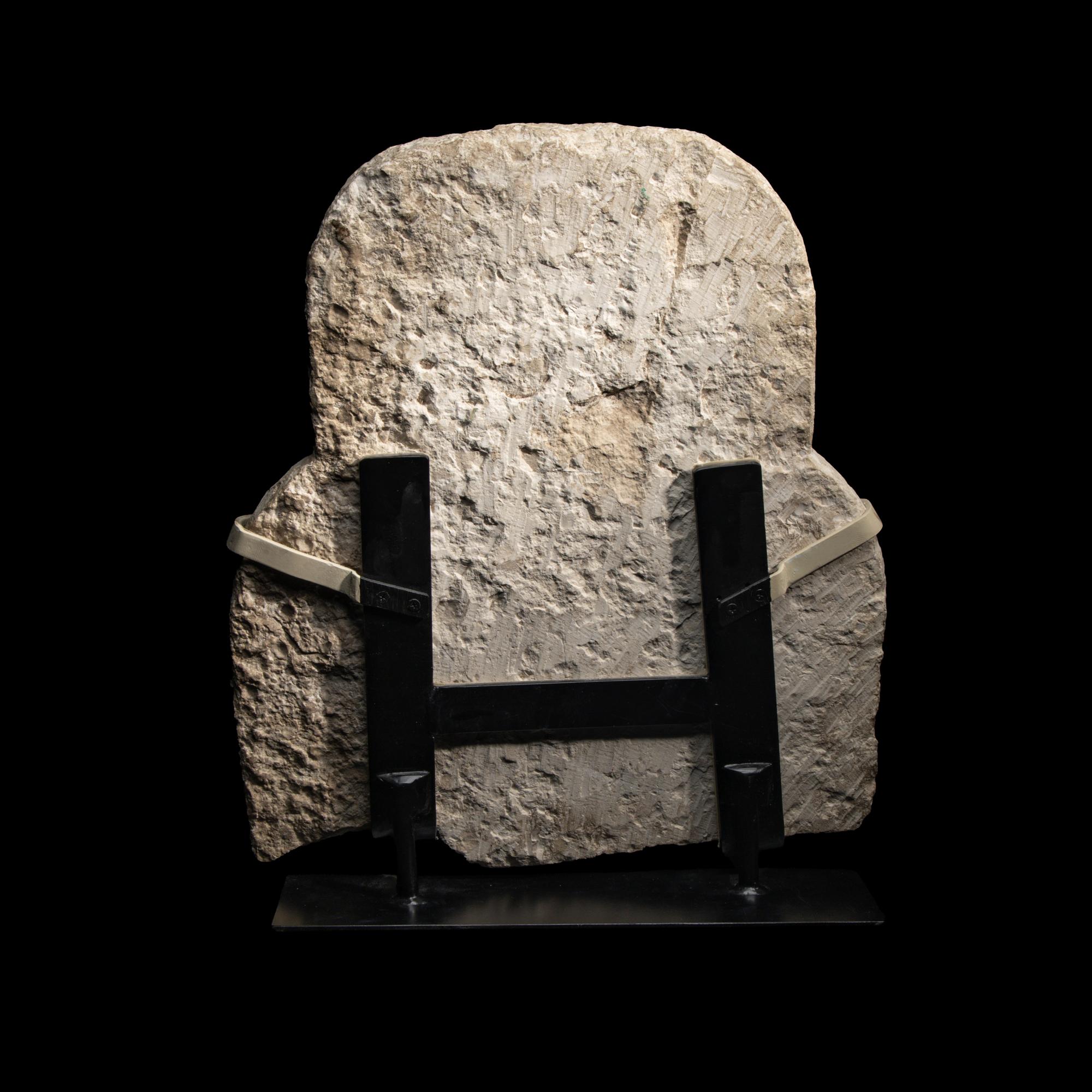 An Egyptian Limestone Sarcophagus Lid