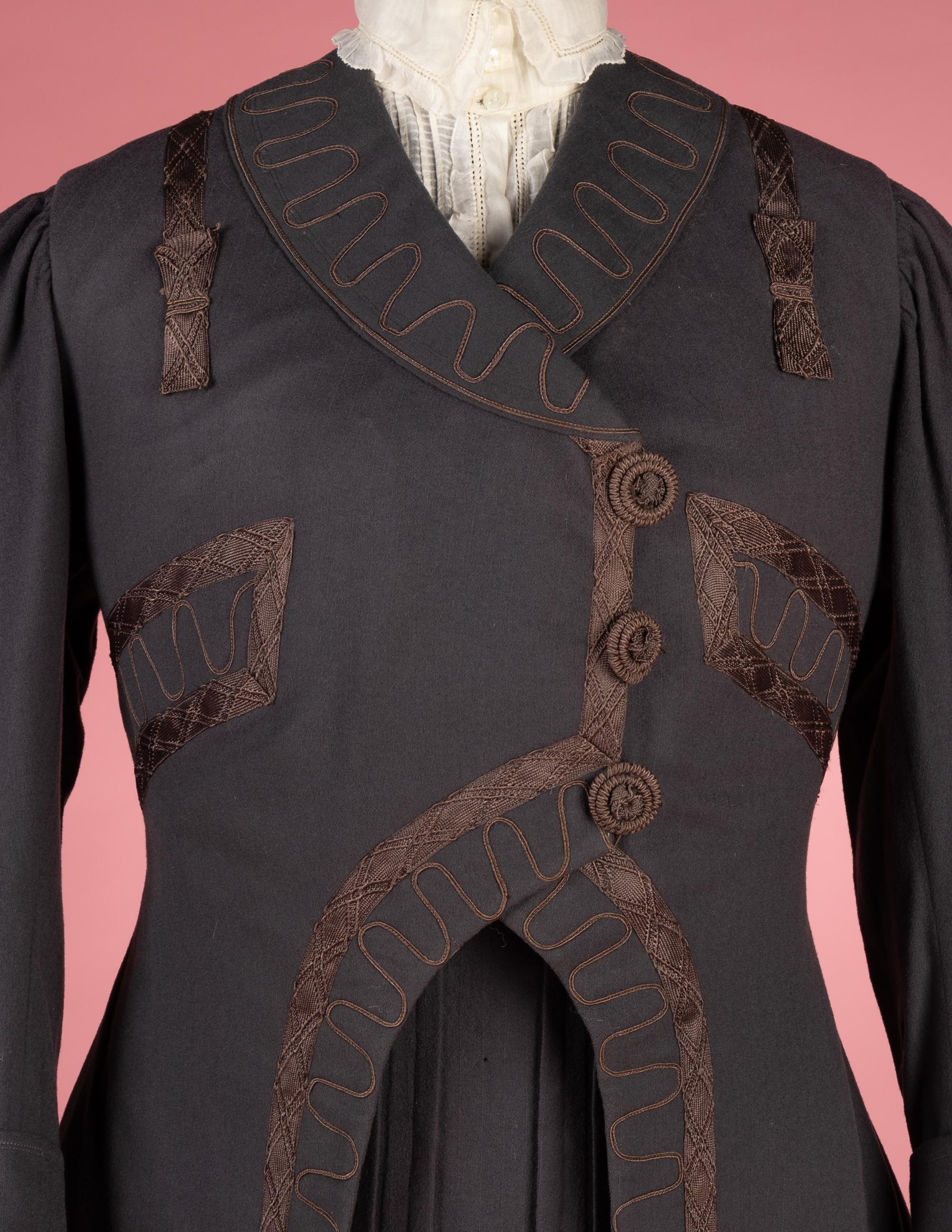 Three-Piece Wool Walking Suit, 1900-10s