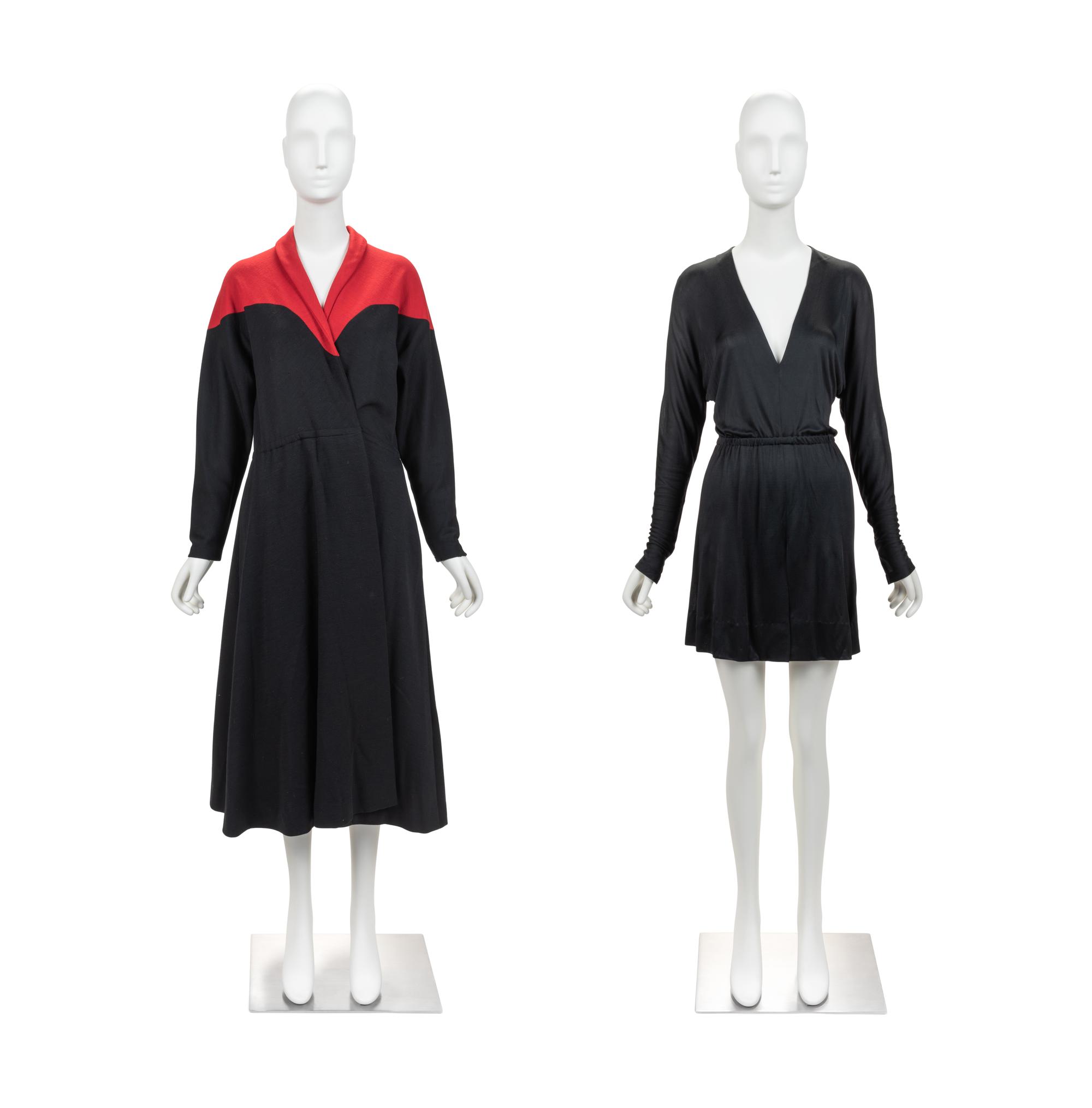 Two Halston Items: One Top, One Coat, 1970s
