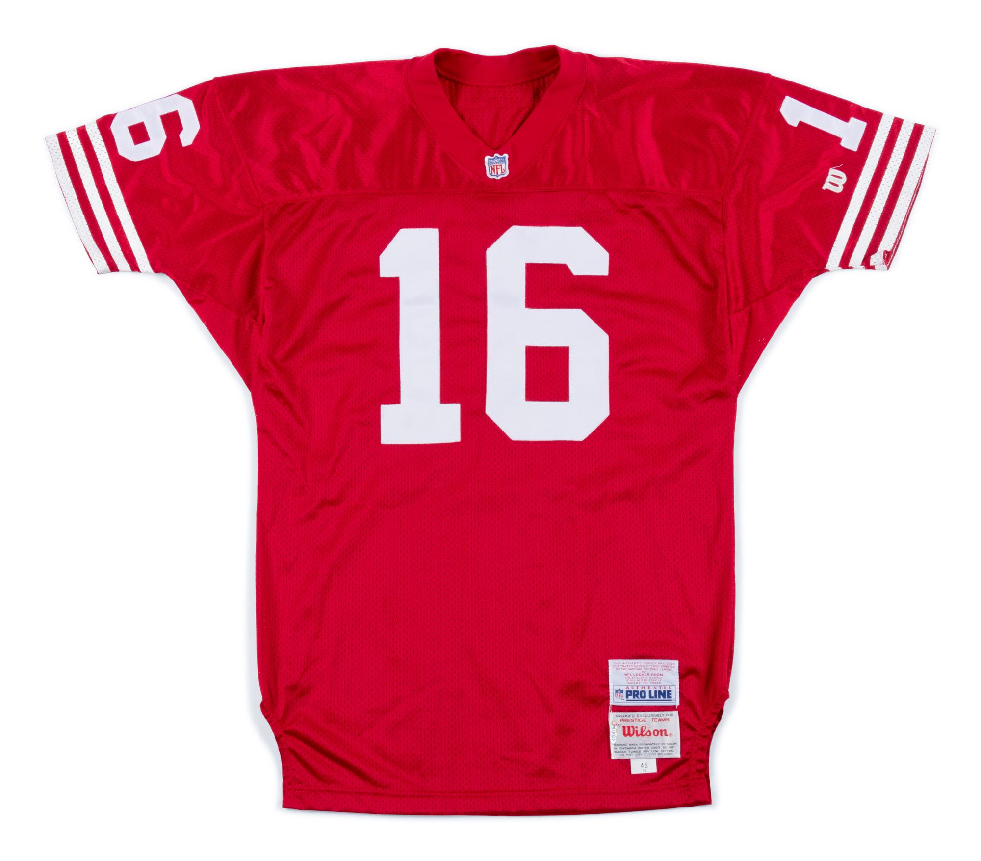 A Joe Montana Signed San Francisco 49ers Jersey (Wilson Pro Line),