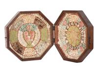 A Shellwork Heart and Sunburst Double Sailor's Valentine