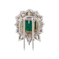 HARRY WINSTON, JACQUES TIMEY, COLOMBIAN EMERALD AND DIAMOND PENDANT/BROOCH