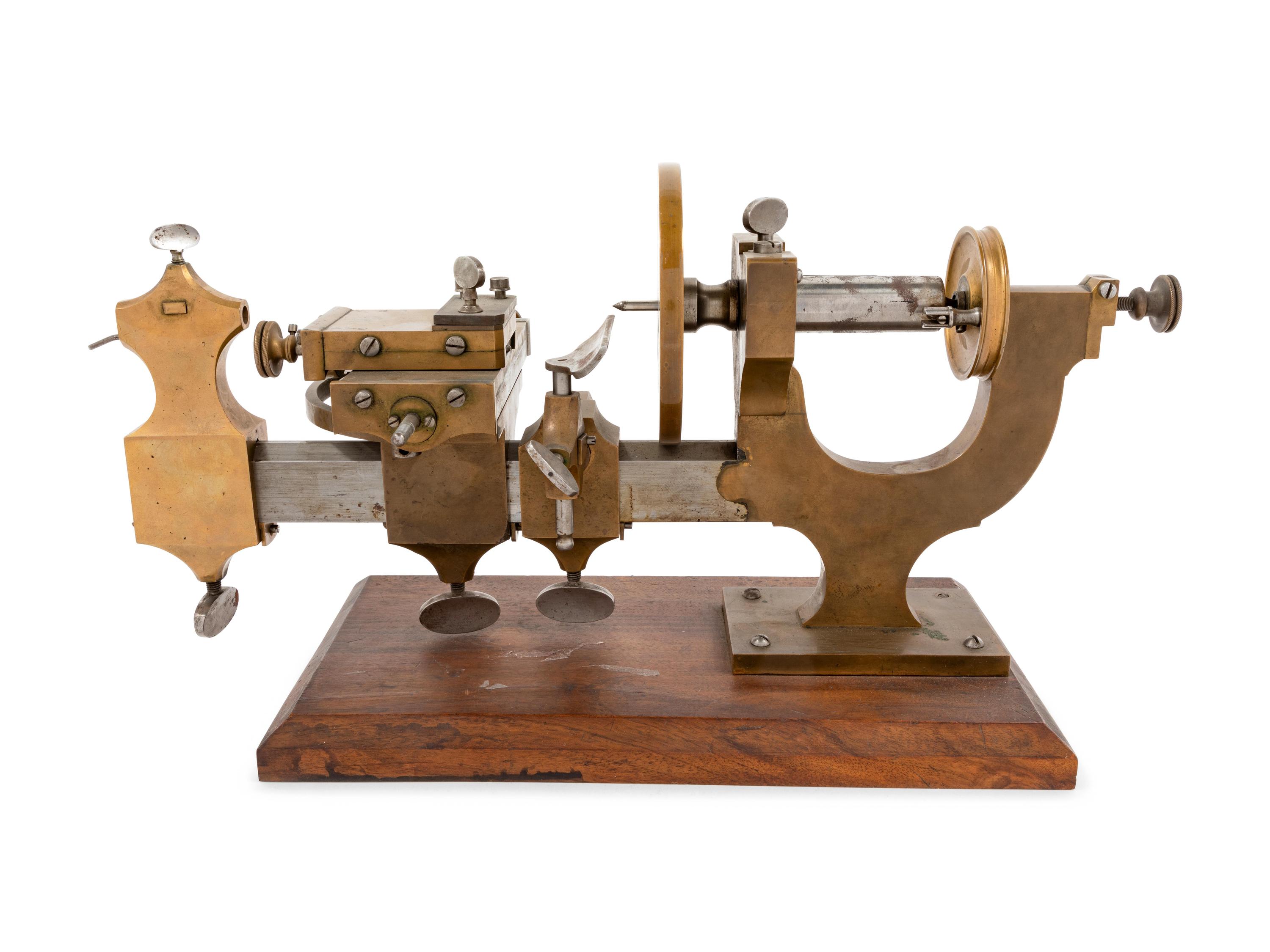 A Brass and Metal Watch Maker's Lathe — 19th Century