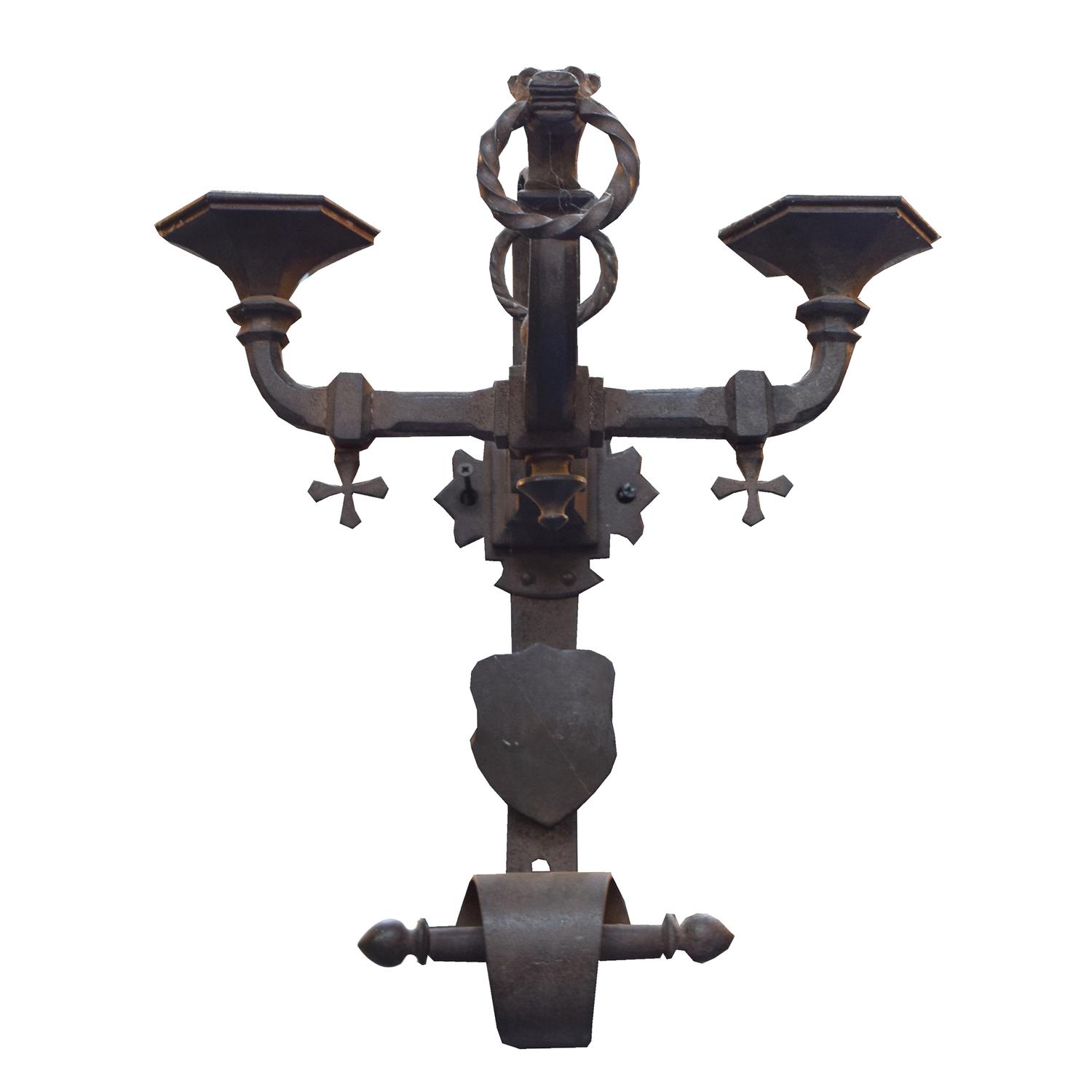 An Iron Sconce 13.5" W x 13" D x 17" H — Argentina, early 20th Century