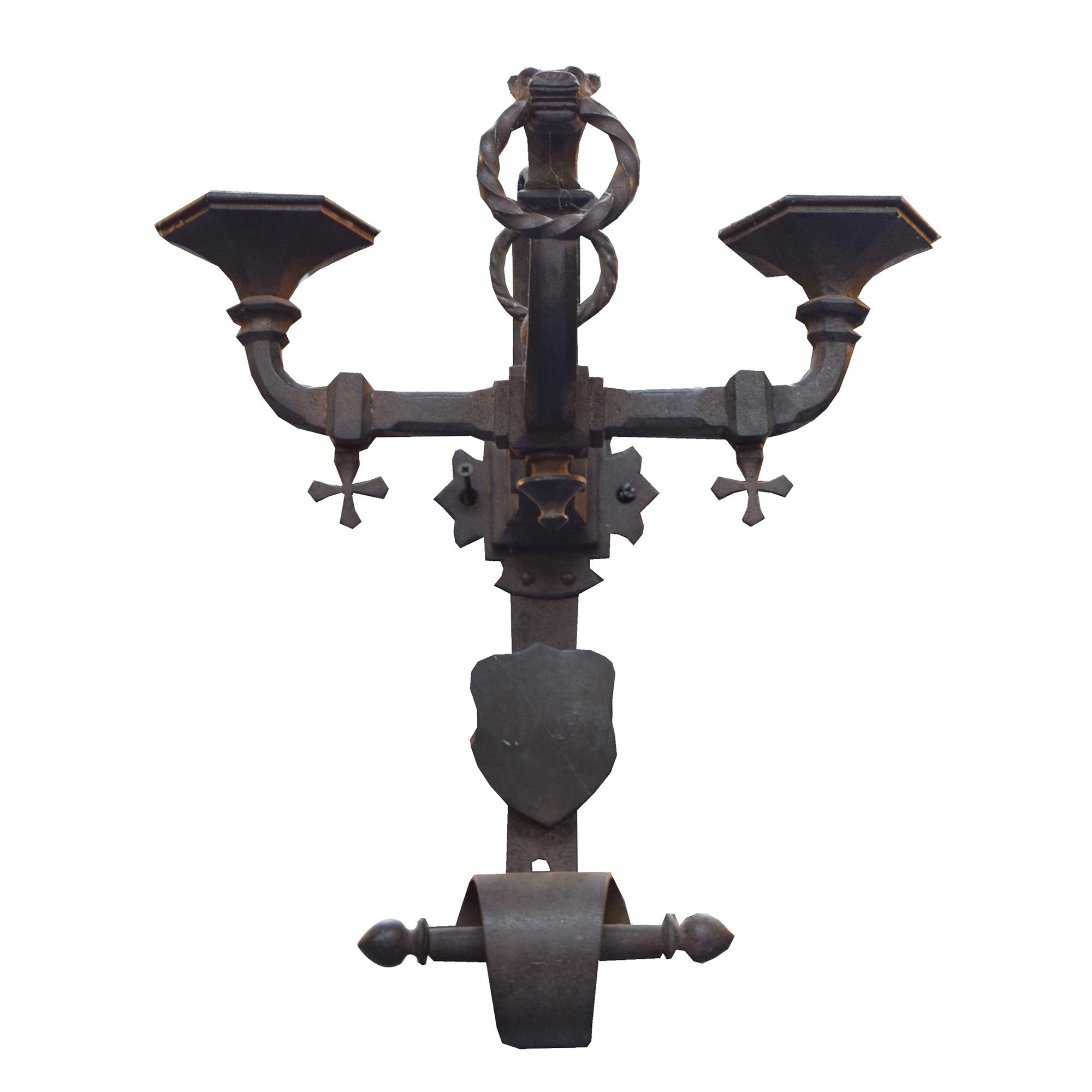 An Iron Sconce 13.5" W x 13" D x 17" H — Argentina, early 20th Century
