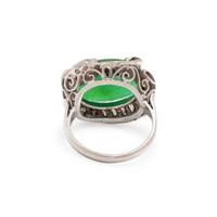 JADEITE AND DIAMOND RING