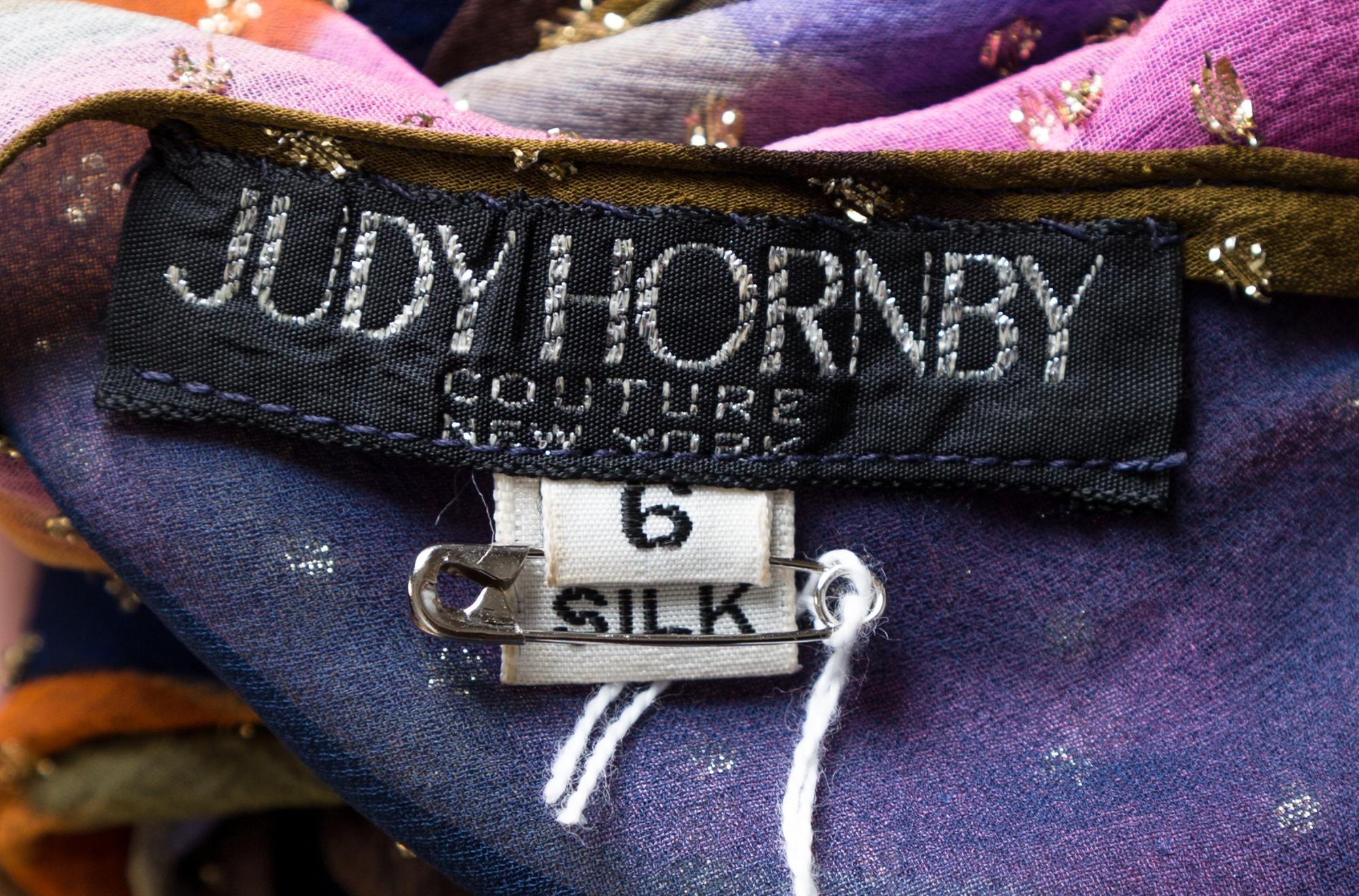 A Judy Hornby Multicolor Silk Tank and Skirt Set, Size 6.