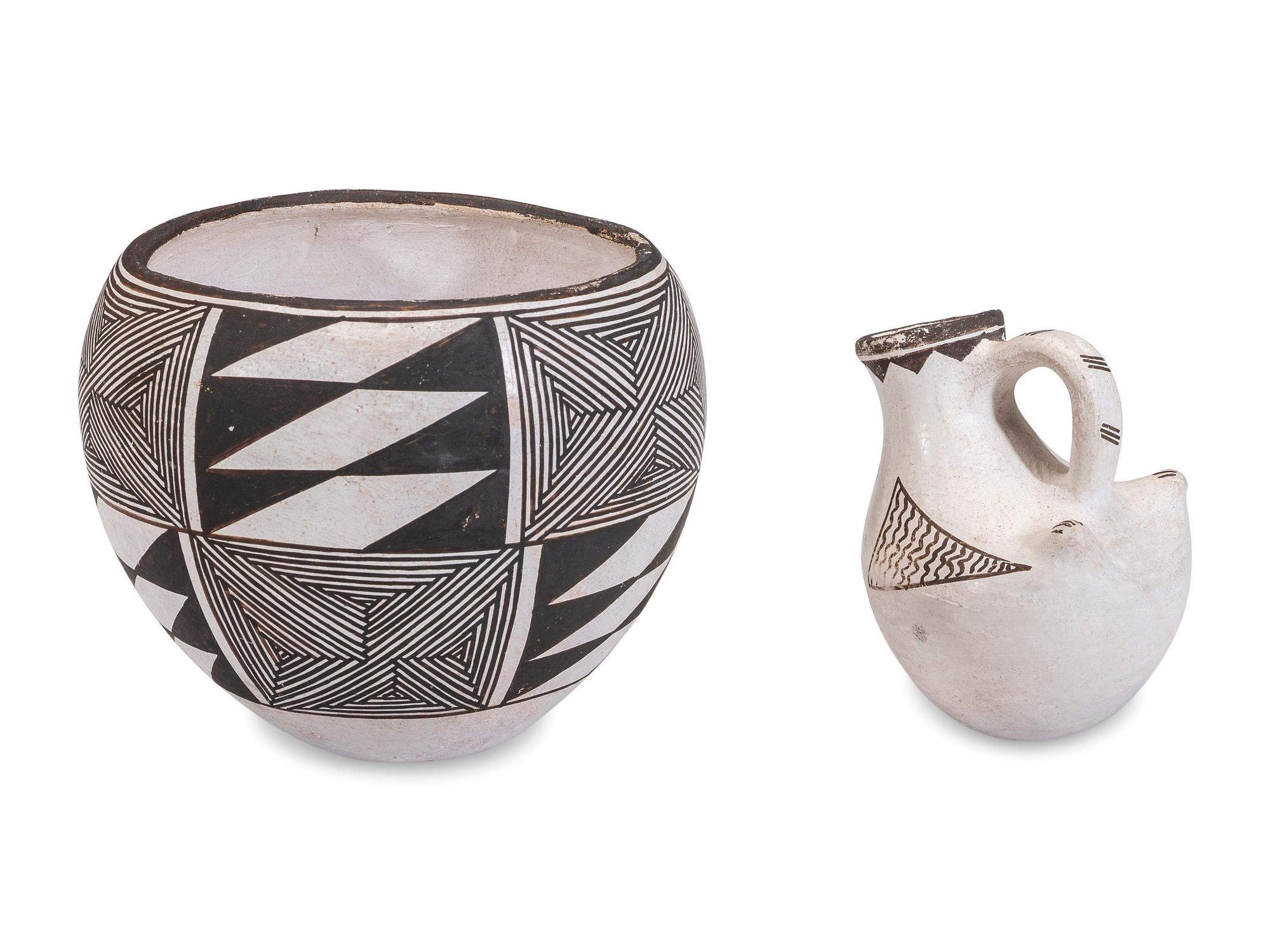 Black-on-White Pottery
