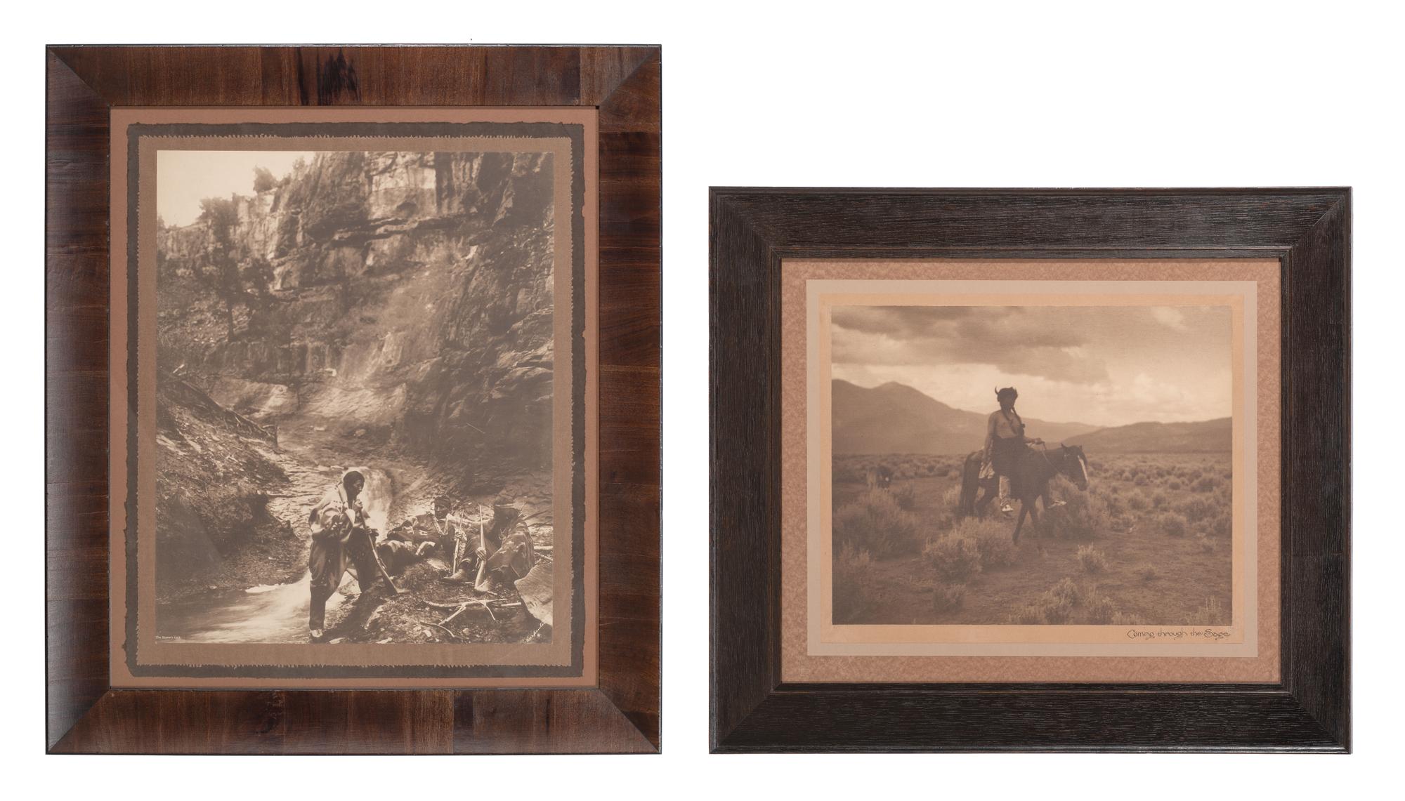 [NATIVE AMERICANS]. 2 photographs of Native American subjects by MOON and CARPENTER.