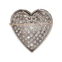 DIAMOND HEART PENDANT BROOCH