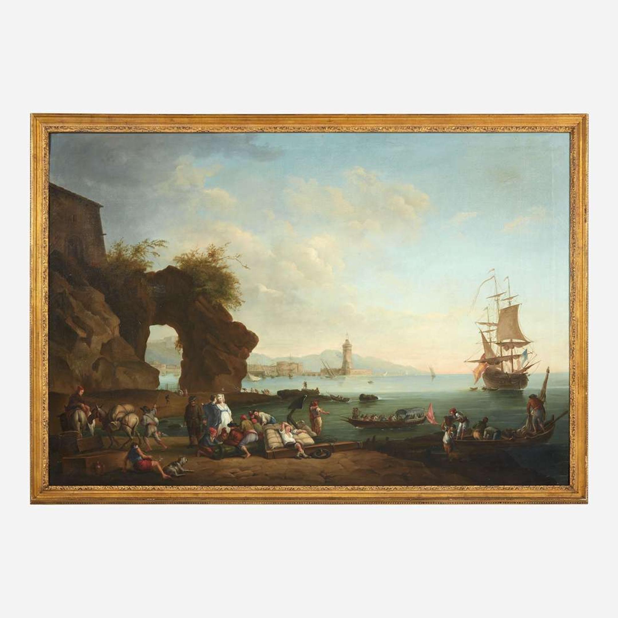 Manner of Claude Joseph Vernet (French, 1714–1789) Harbor Scene