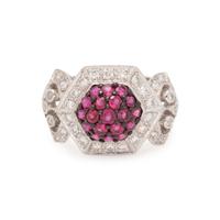 LEVIAN, DIAMOND AND RUBY RING
