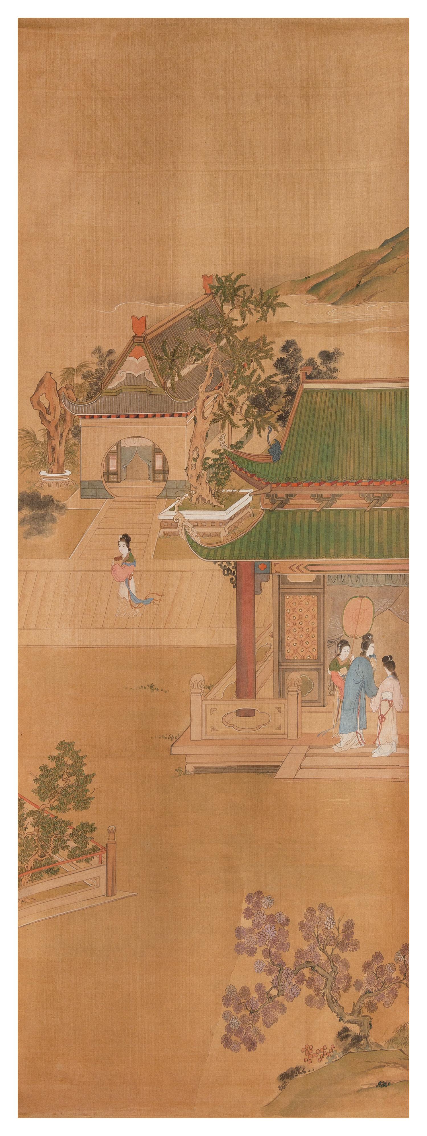 Chang Panshe, (20TH CENTURY), Figures in a Landscape