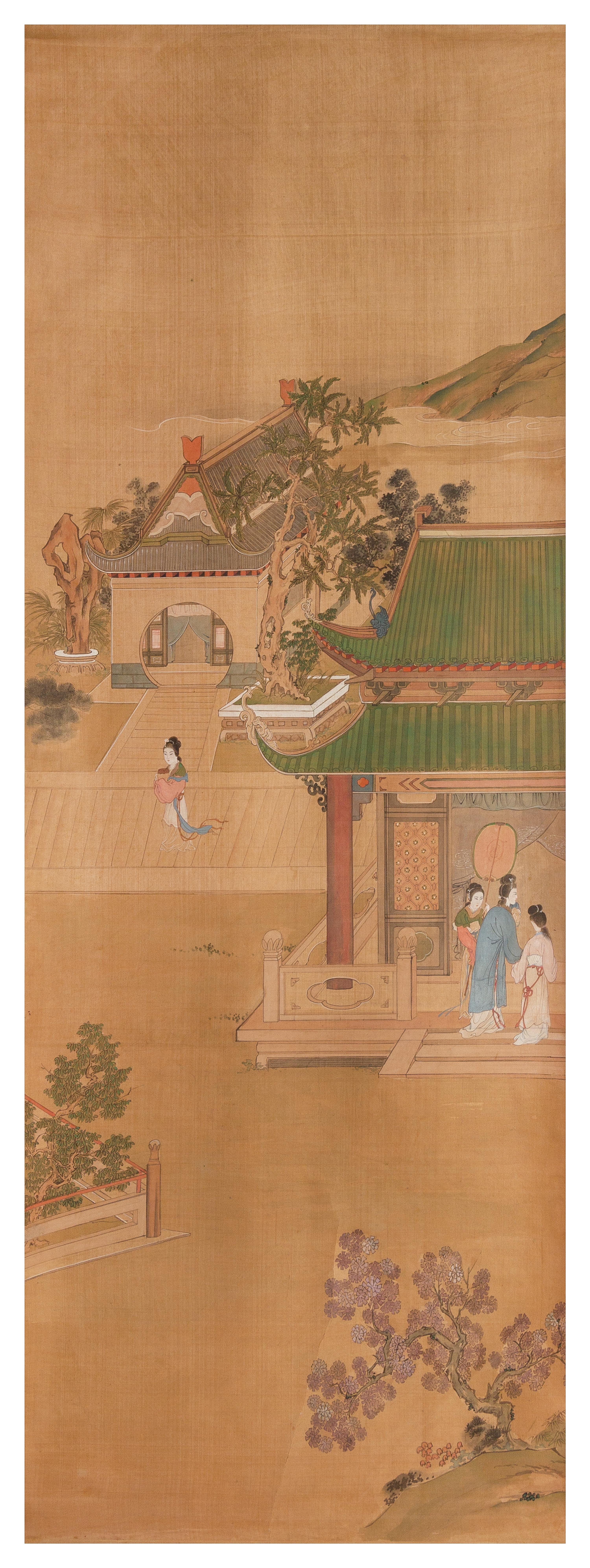 Chang Panshe, (20TH CENTURY), Figures in a Landscape