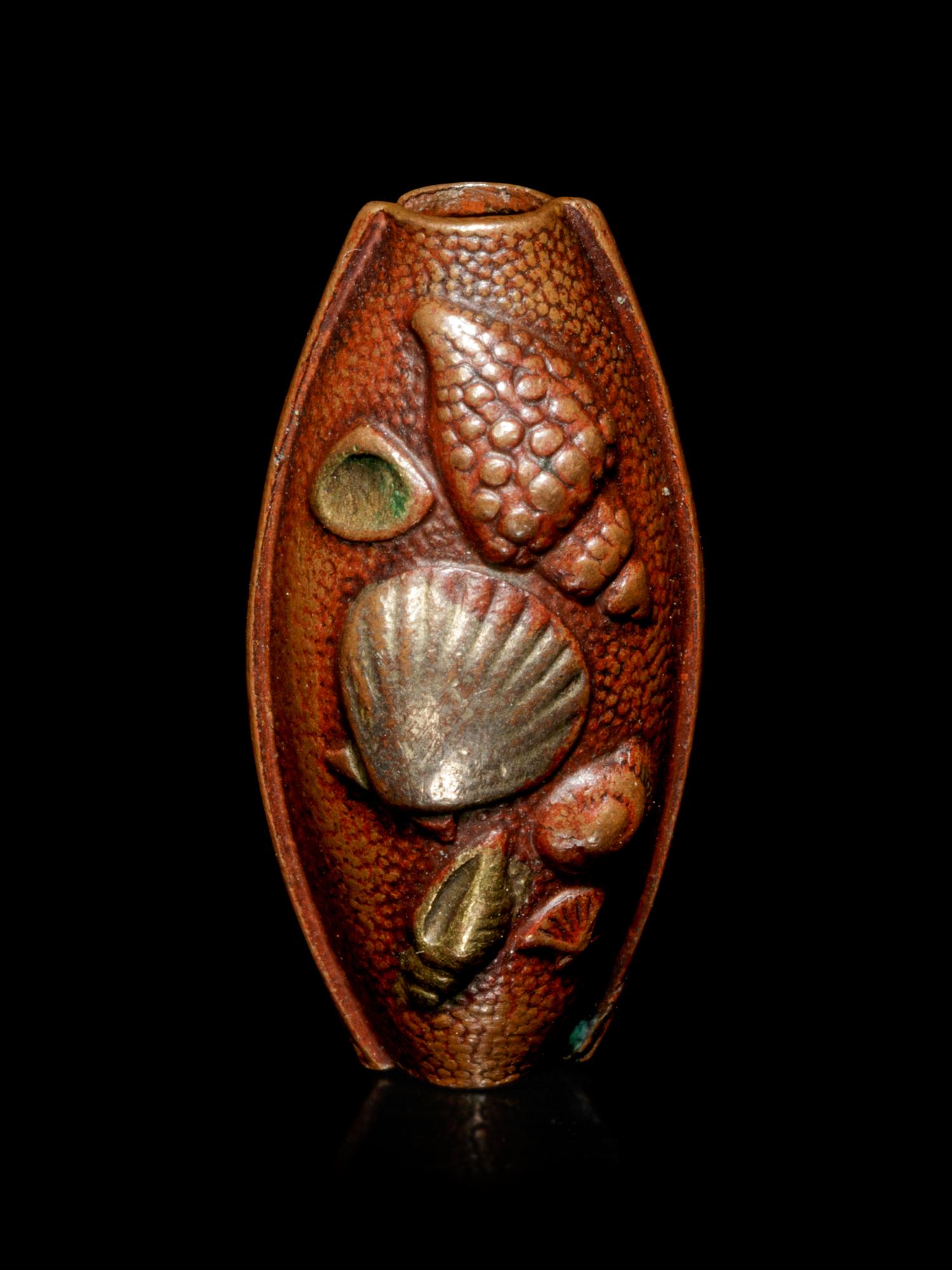 A Mixed Metal Bead-Form Ojime