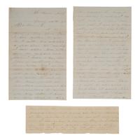 [CIVIL WAR]. A group of 2 soldiers' letters with Vicksburg and Arkansas interest, comprising: