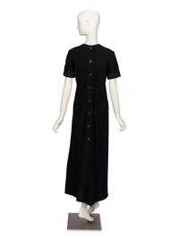 GALANOS, BLACK EVENING GOWN