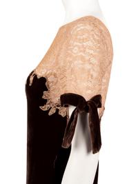 Four 1920-30s Dresses: Three Velvet, One Printed