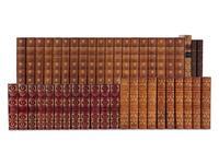 [BINDINGS]. A group of 5 finely-bound works in 44 volumes by American authors, comprising: