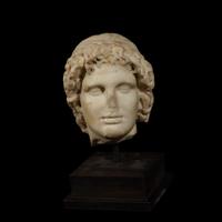 ROMAN HEAD OF ALEXANDER THE GREAT AS HELIOS C. 2nd Century AD