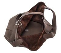 An Hermes Cafe Taurillon Clemence Picotin Lock MM Handbag, 9" x 8.5" x 7".