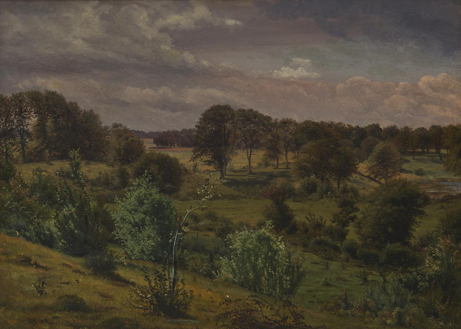Landscape with Trees and Bushes