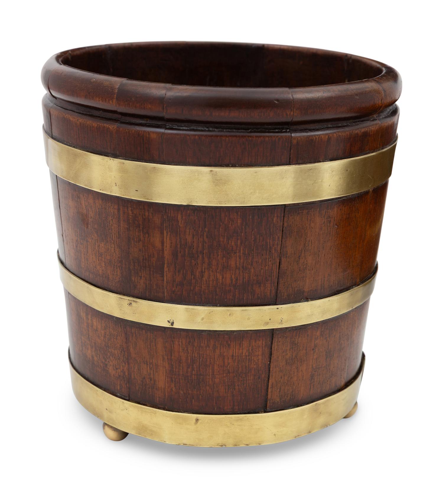 A Georgian Brass Bound Mahogany Tray and Associated Cooler
