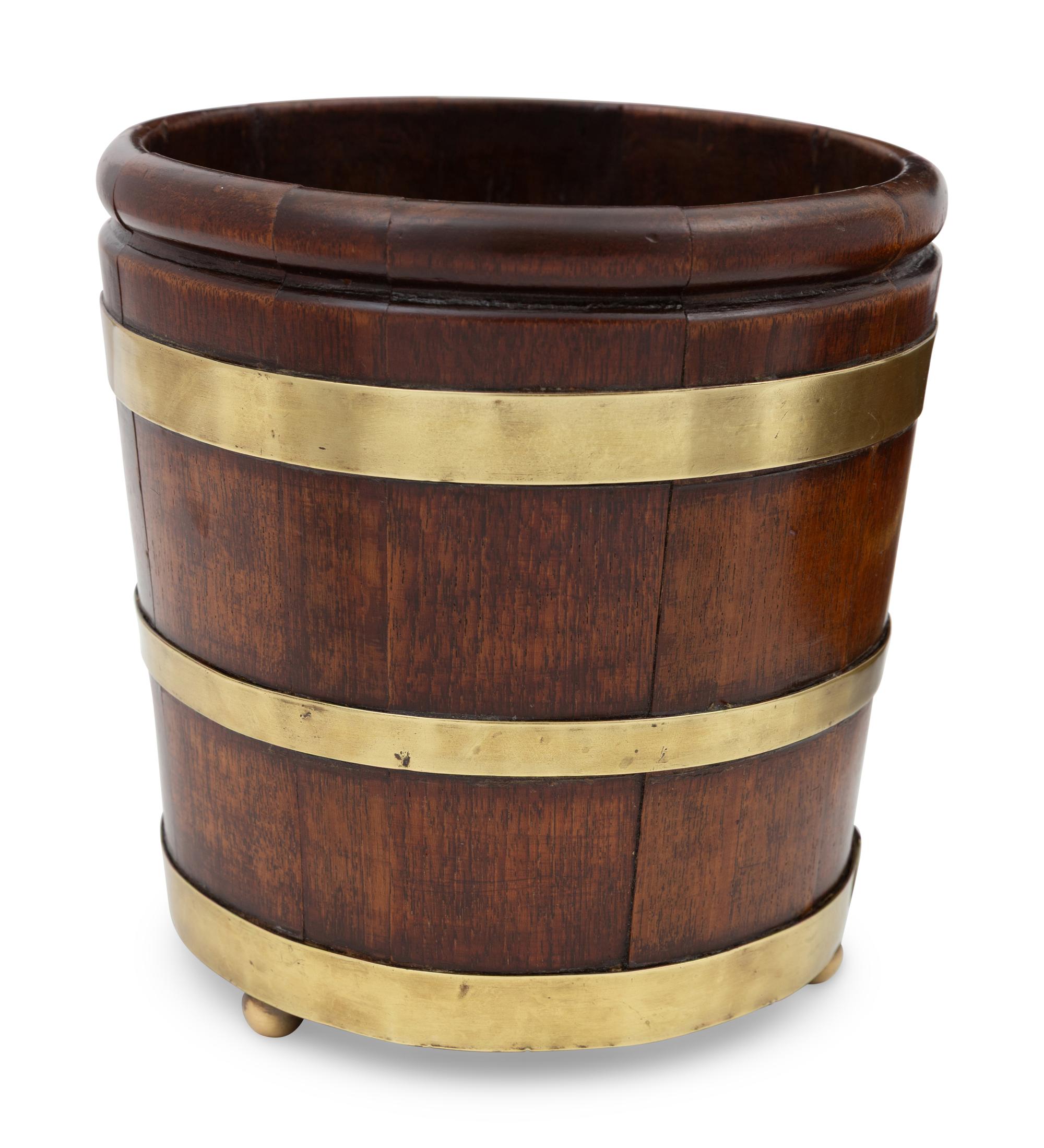 A Georgian Brass Bound Mahogany Tray and Associated Cooler