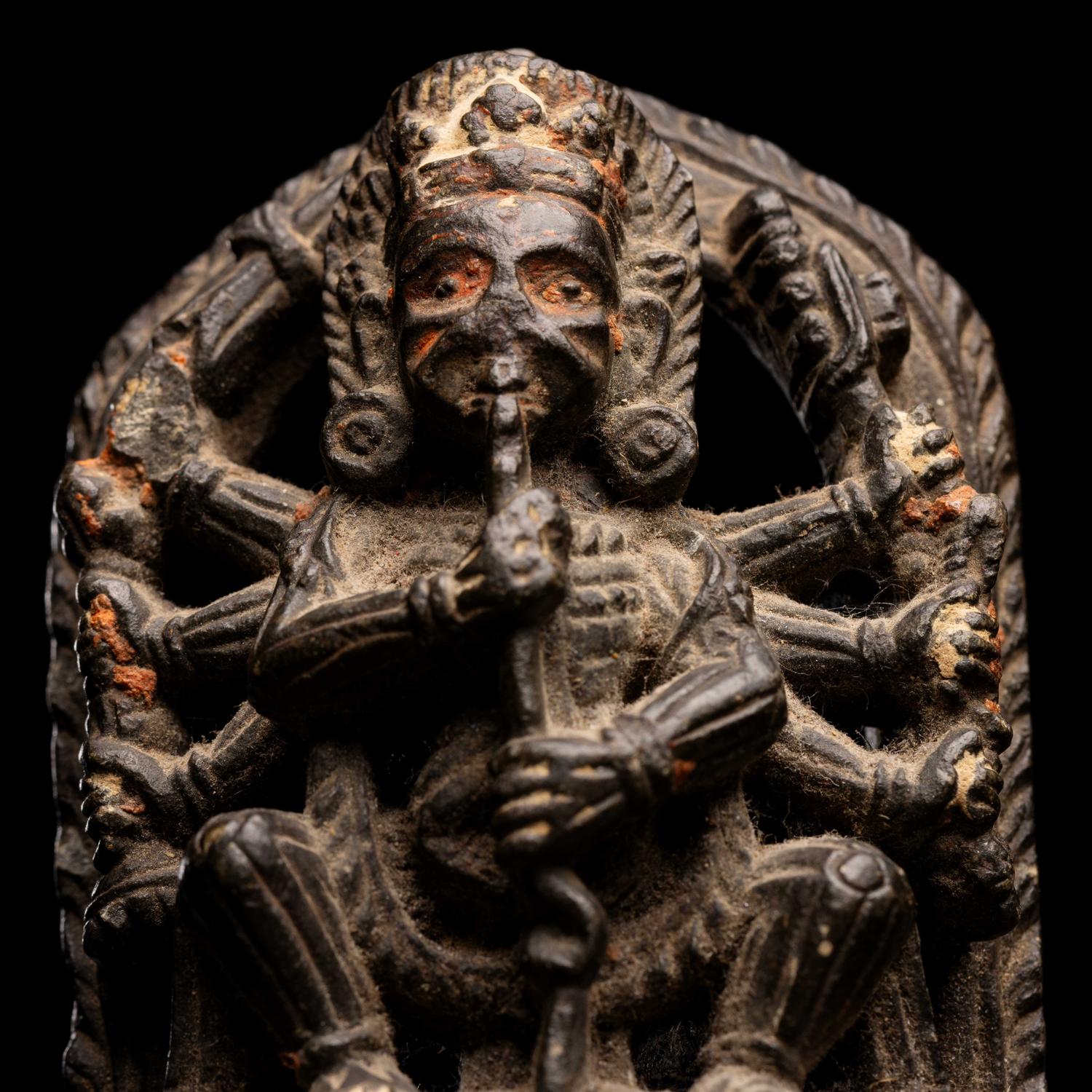 A Nepalese Blackstone Stele of Chamunda