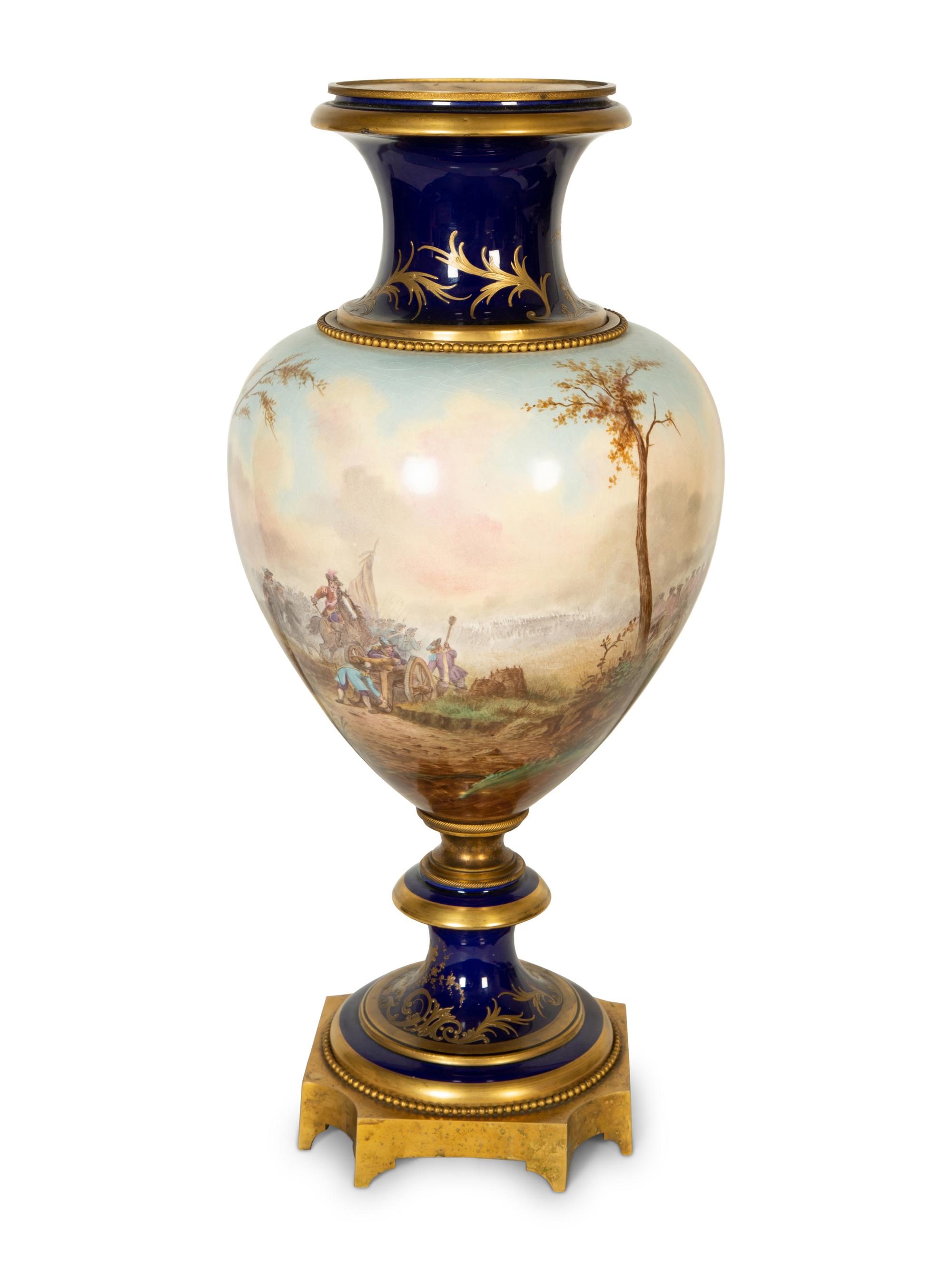 A Large Sèvres Style Porcelain Urn