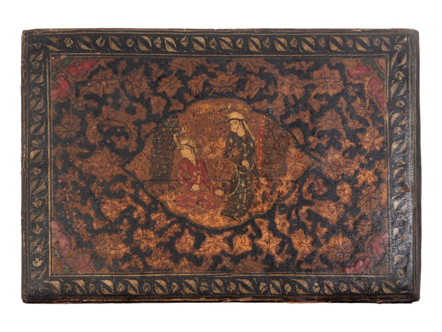 A Pair of Persian Lacquer Folio Covers