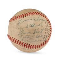 A 1935 Charlotte Hornets Team Signed Autograph Baseball