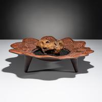 Pottery Plate, with "Embers"