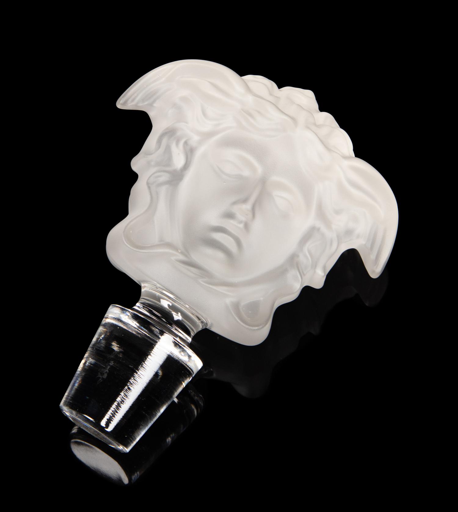 A Versace Medusa Lumiere Glass Decanter